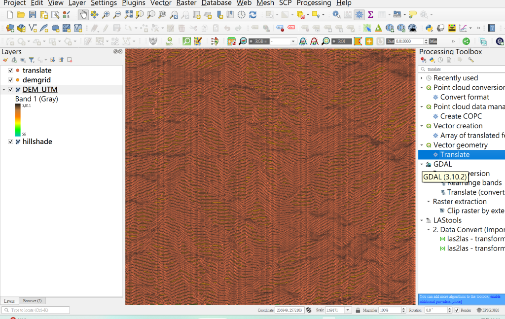 以 Vector Lines 進行 DEM 的視覺化分析